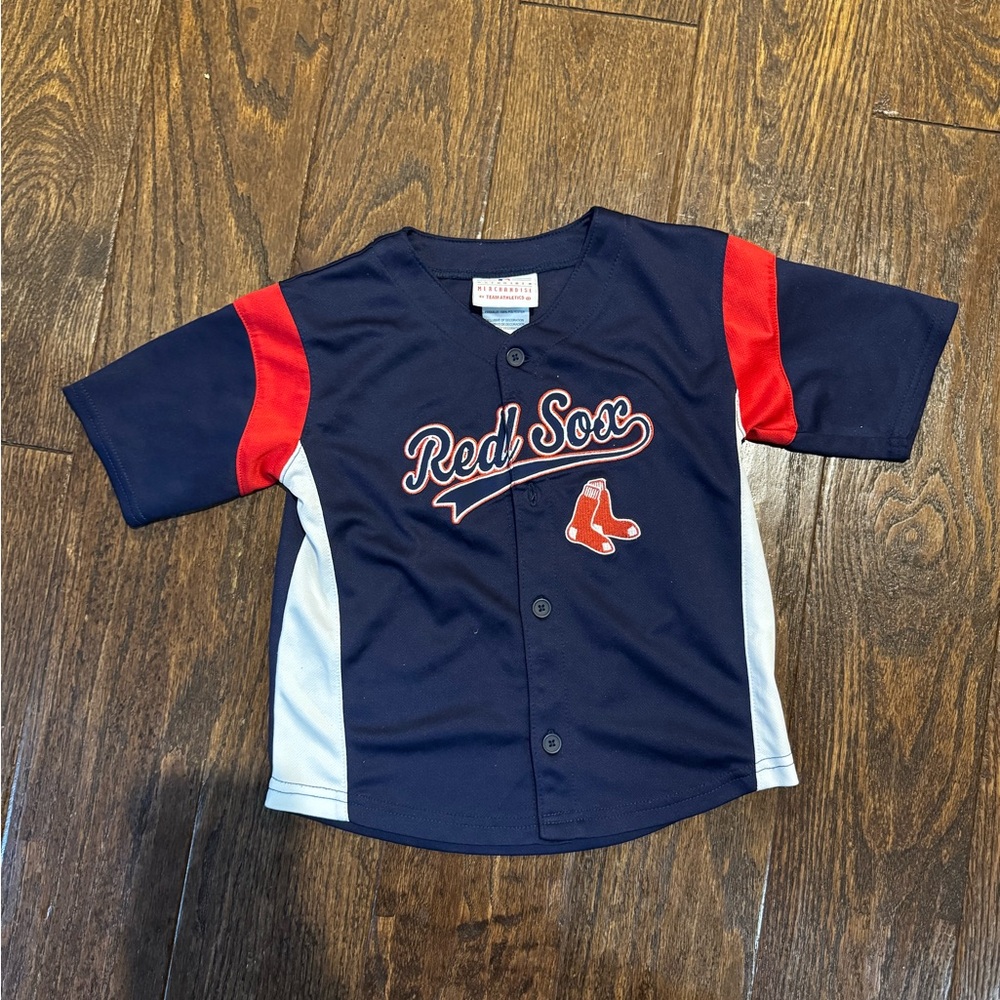 Boston Red Sox Navy & Red Kids' Baseball Jersey
